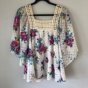Meadow and Rue Floral Blouse